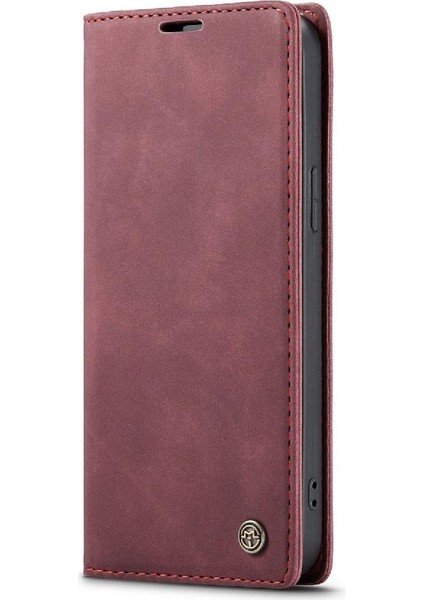 Iphone 15 Için Flip Case Pro Flip Folio Kitap Vintage Pu Deri Cüzdan Kılıf (Yurt Dışından)