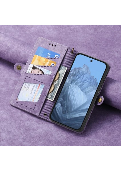 Google Piksel 9 Için Flip Case Basit Iş Kapak Deri Kılıf (Yurt Dışından)