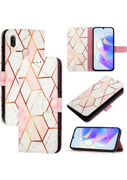 Huawei P20 Lite Mermer Desen Cüzdan Kickstand Pu Deri Kılıf (Yurt Dışından) indirimleri