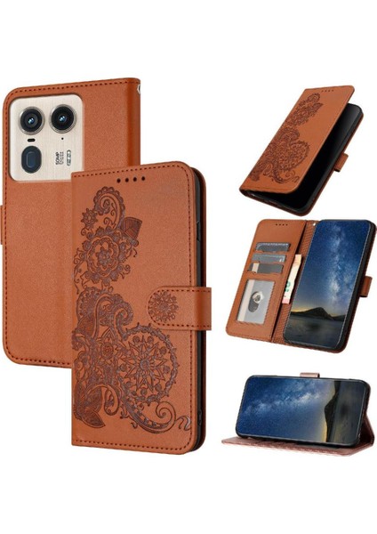 Motorola Moto X50 Ultra Flip Folio Kitap Için Flip Case Kart Yuvası Standı ile (Yurt Dışından)