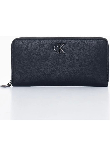 Calvin Klein Kadın Minimal Monogram Fermuarlı Büyük Cüzdan