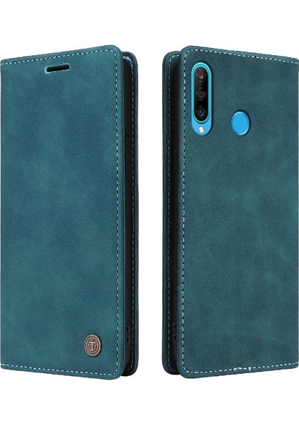Huawei P30 Lite Deri Kılıf Için Flip Case Basit Iş Darbeye Dayanıklı (Yurt Dışından)