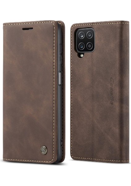 Samsung Galaxy A12 5g Manyetik Kapatma Darbeye Vintage Pu Için Flip Case (Yurt Dışından) modelleri