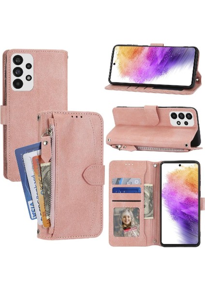 Samsung Galaxy A73 5g Kayış Kart Tutucu Kickstand Pu Için Flip Case (Yurt Dışından)