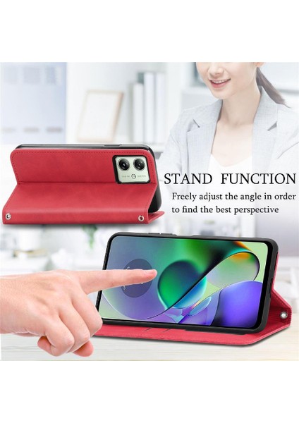 Motorola Moto G54 5g Cüzdan Deri Kılıf Basit Iş Için Flip Case (Yurt Dışından) fırsatları