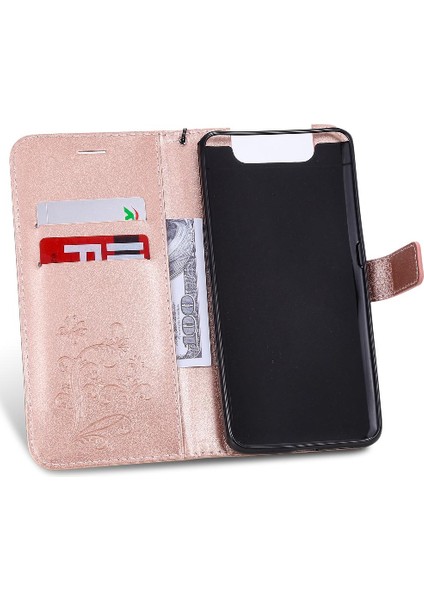 Samsung Galaxy A80 Darbeye Kapak Flip Kickstand Için Kılıf Kart Yuvası ile (Yurt Dışından)