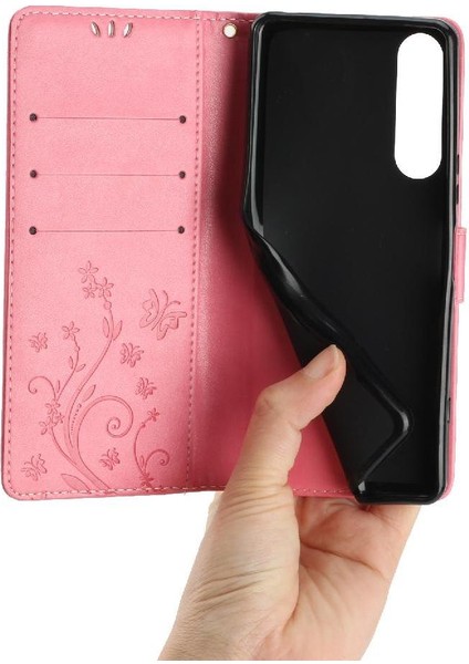 Sony Xperia 5 V Kickstand Kart Tutucu Için Filp Durumda Manyetik Kapatma Bilek (Yurt Dışından)