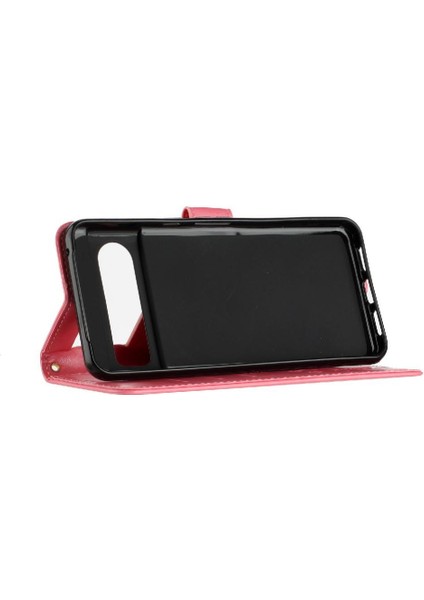 Google Pixel 8 Pro Bilek Kayışı Manyetik Kapatma Kickstand Pu Için Filp Durumda (Yurt Dışından)