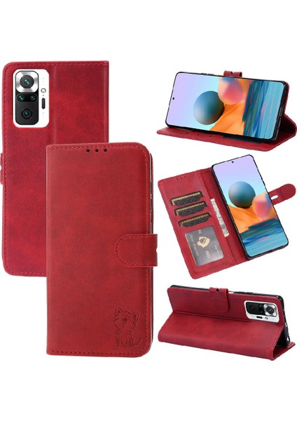 Cüzdan Durumda Xiaomi Redmi Için Not 10 Pro Kart Tutucu Tüm Yuvarlak Koruma (Yurt Dışından)