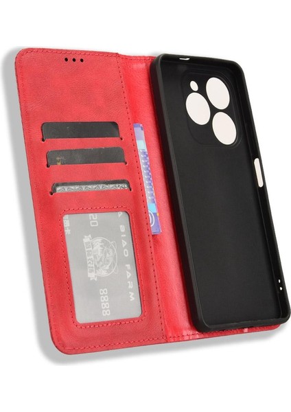 Tecno Spark 20 Pro 4g Cüzdan Manyetik Kapatma Pu Deri Için Kılıf (Yurt Dışından)