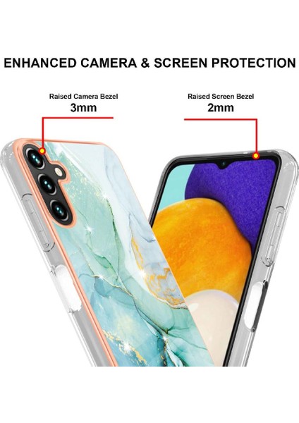 YH Mall Samsung Galaxy A35 Koruma Mermer Desen Yumuşak Tampon Ince Tpu (Yurt Dışından)