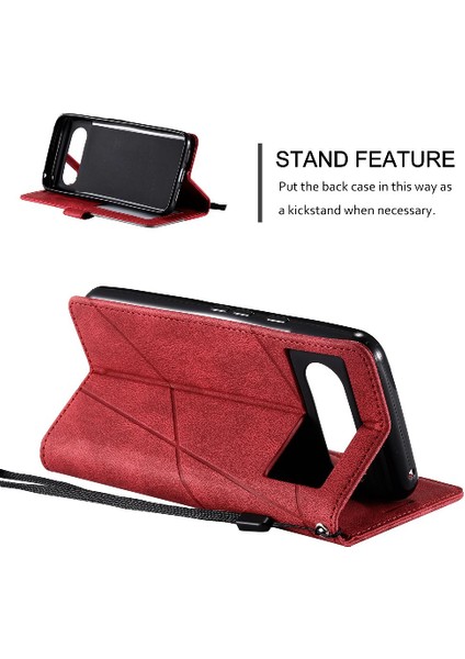 Google Piksel 8 Pro Kart Tutucu Için Kılıf Kickstand Cüzdan Flip Folio Pu (Yurt Dışından)