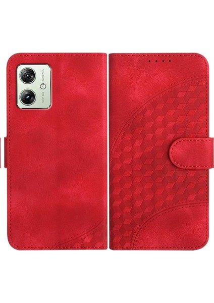 Motorola Moto G54 5g Manyetik Kart Tutucu Geometrik Desen Pu (Yurt Dışından)