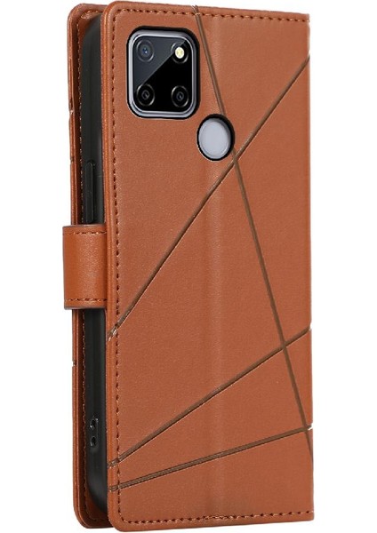 Realme C12 Kickstand Darbeye Üç Kart Yuvaları Şok Için Flip Case (Yurt Dışından) indirimleri