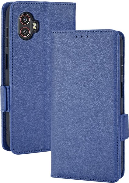 Samsung Galaxy Xcover6 Pro Pu Deri Manyetik Kart Yuvaları Tutucu (Yurt Dışından)