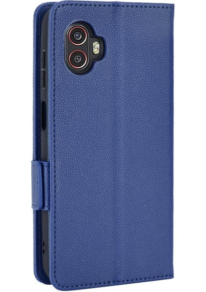 Samsung Galaxy Xcover6 Pro Pu Deri Manyetik Kart Yuvaları Tutucu (Yurt Dışından)