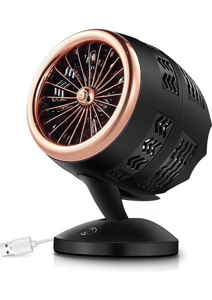 Mini USB Hava Konveksiyon Döngüsü Elektrikli Fan Hava Soğutucu Siyah Altın (Yurt Dışından)