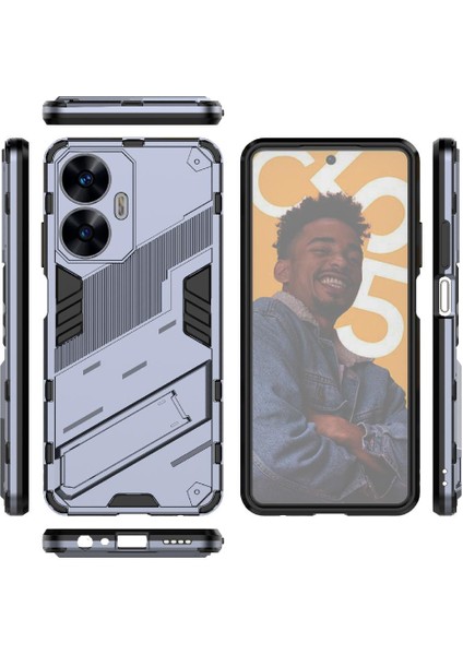 Realme C55 Sağlam Askeri Kickstand Koruyucu Kapak Için Kılıf (Yurt Dışından) fırsatları