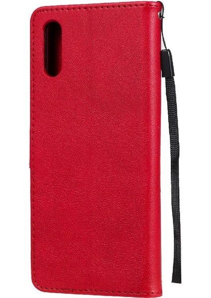 Kart Yuvası Klasik Düz Renk ile Samsung Galaxy A02/M02 Için Flip Case (Yurt Dışından)