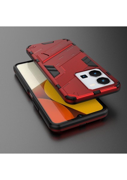 Vıvo Y35 5g Koruyucu Kapak Için Kılıf Kickstand Sağlam Askeri (Yurt Dışından) modelleri