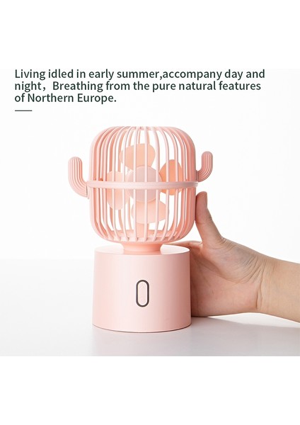 6'lı Kaktüs Taşınabilir Mini Fan Lacivert (Yurt Dışından)