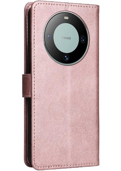 Kart Yuvası Klasik Düz Renk Iş ile Huawei Mate 60 Için Flip Case (Yurt Dışından) indirimleri