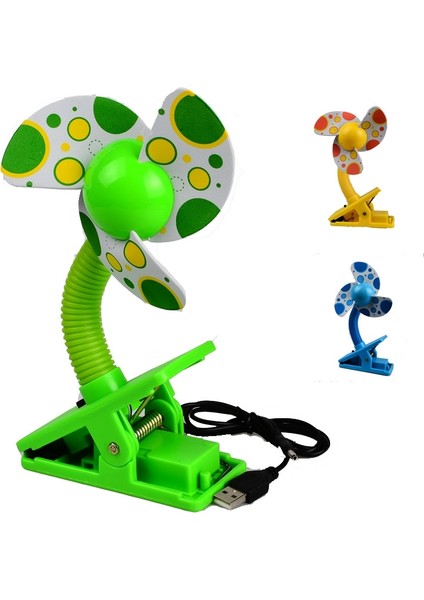 Klip Usbşarj Yurt Ofisi Küçük Elektrikli Fan Mavi (Yurt Dışından)