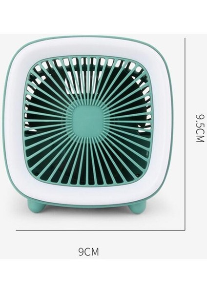 USB Şarj Edilebilir Masaüstü Fanı Çok Fonksiyonlu El Cep Fanı (Mavi) Mavi (Yurt Dışından)
