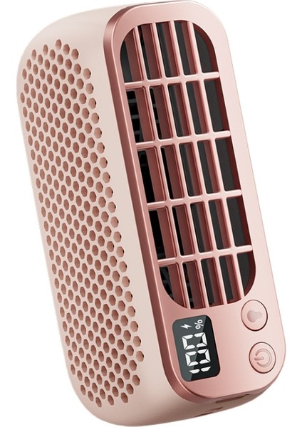 Dijital Ekran Taşınabilir Bladess Mini Gece Lambası Fan Pembe (Yurt Dışından)