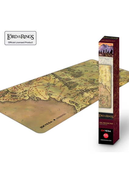 Lord Of The Rings Middle Earth Map Mousepad Xxl 90×40