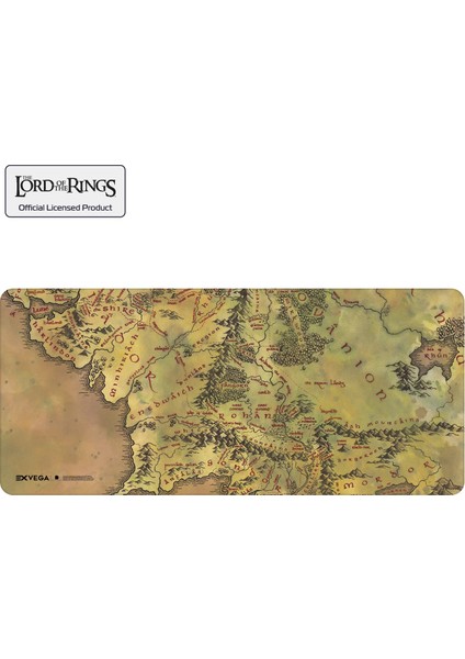 Lord Of The Rings Middle Earth Map Mousepad Xxl 90×40