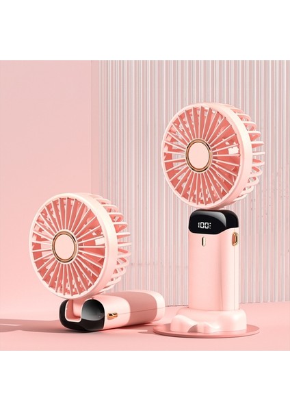Dijital Ekran Katlanır Aromaterapi Fanı 3000MAH N15 Pembe (Yurt Dışından)