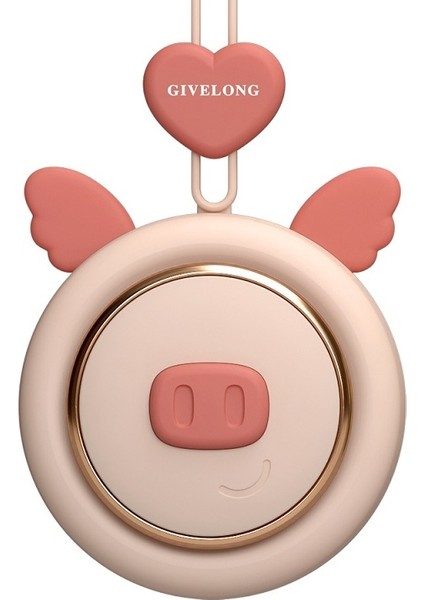 Asma Boyunlu Şarj Edilebilir USB Fan Piglet (Pembe) (Yurt Dışından)