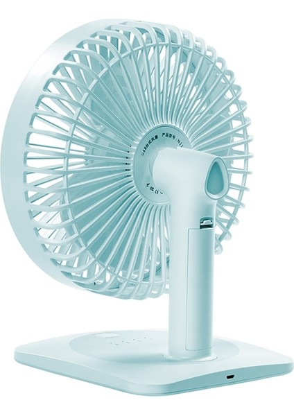 Ayarlanabilir USB Şarj Sessiz Masaüstü Ectric Fan Gök Mavisi (Yurt Dışından)