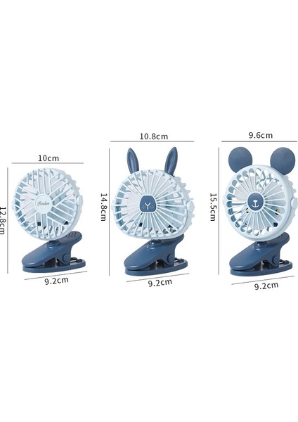Işıklı USB Şarjlı Klipsli Fan (Yurt Dışından)