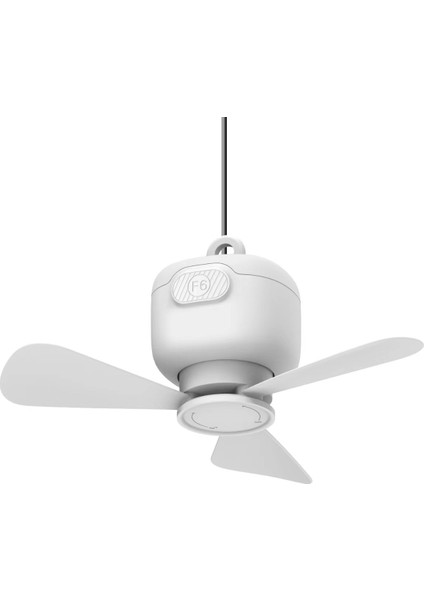USB Plug-In Versiyonu Kamp Dış Mekan Taşınabilir Asma Fan Beyaz (Yurt Dışından)