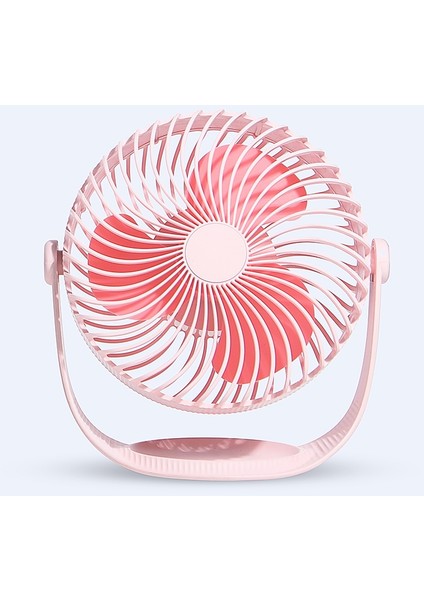 F12 Taşınabilir Dönebilen USB Şarjlı Masaüstü Fanı Pembe (Yurt Dışından)