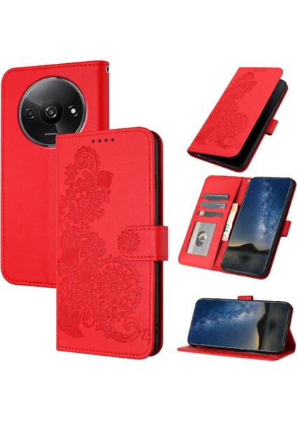 Kart Yuvası Standı Kickstand Koruyucu ile Xiaomi Redmi A3 Için Flip Case (Yurt Dışından)