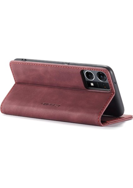 Oppo Oppo 7 4g Için Flip Case Vintage Pu Deri Cüzdan Manyetik Kapatma (Yurt Dışından)