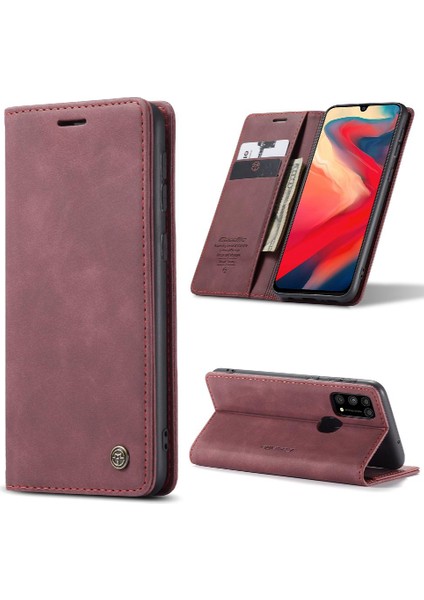 Samsung Galaxy M31 Için Flip Case Kart Yuvası Kickstand Flip Folio Kitap (Yurt Dışından)