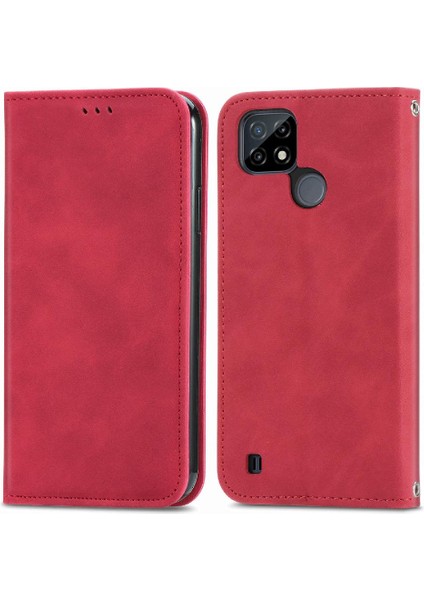 Realme C21Y Deri Kılıf Fermuar Basit Iş Kordon Cüzdan Için Kılıf (Yurt Dışından) indirimleri