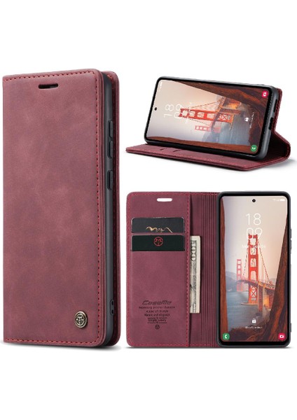 Samsung Galaxy S23 Fe 5g Için Flip Case Vintage Pu Deri Cüzdan Manyetik (Yurt Dışından)