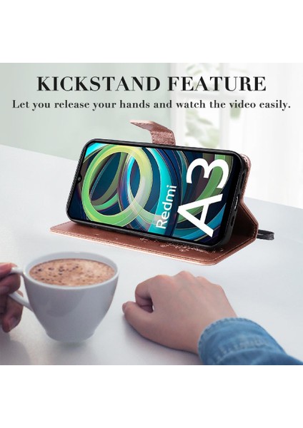 Xiaomi Redmi A3 Darbeye Kapak Pu Deri Manyetik Kapak Çevirin (Yurt Dışından) fırsatları