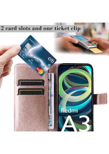 Xiaomi Redmi A3 Darbeye Kapak Pu Deri Manyetik Kapak Çevirin (Yurt Dışından) indirimleri