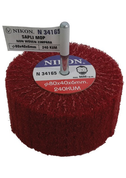 N34193 Saplı Mop Non Woven Zımpara 40X20X6 80 Kum 10’lu