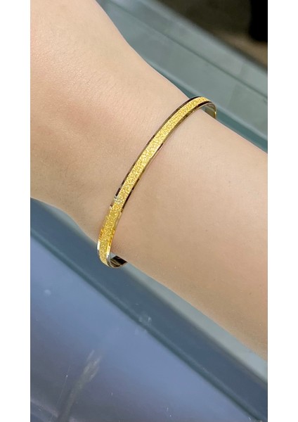 20 gr (Gram) Yatırımlık Işçiliksiz Kalemli Simli Çöp Bilezik 22 Ayar Altın