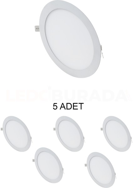 CT-5148 Slim LED Panel 15W Beyaz - 5’li Paket