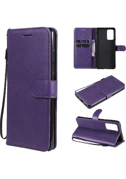 Kart Yuvası Iş Cüzdan Telefon Kılıfı ile Samsung Galaxy A72 Için Flip Case (Yurt Dışından)