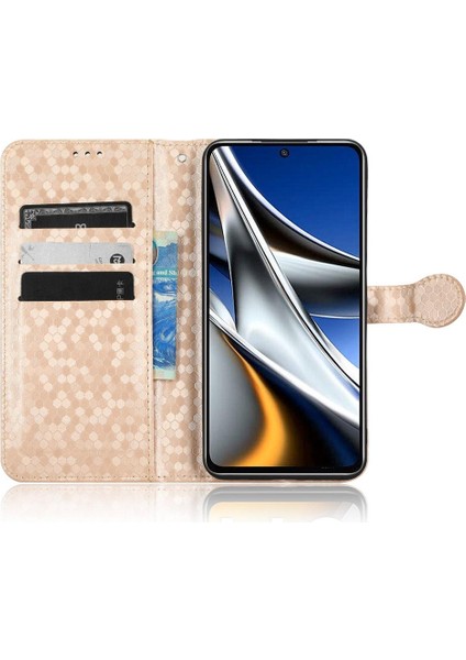 Xiaomi Poco X4 Pro 5g Manyetik Toka Geometrik Desen Deri (Yurt Dışından) fırsatları