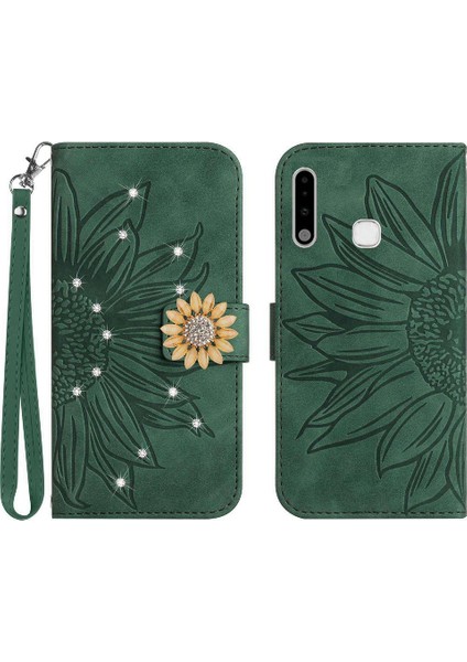 Samsung Galaxy A70E Telefon Kılıfı Için Kılıf Darbeye Tpu Kabuk Pu Deri (Yurt Dışından)